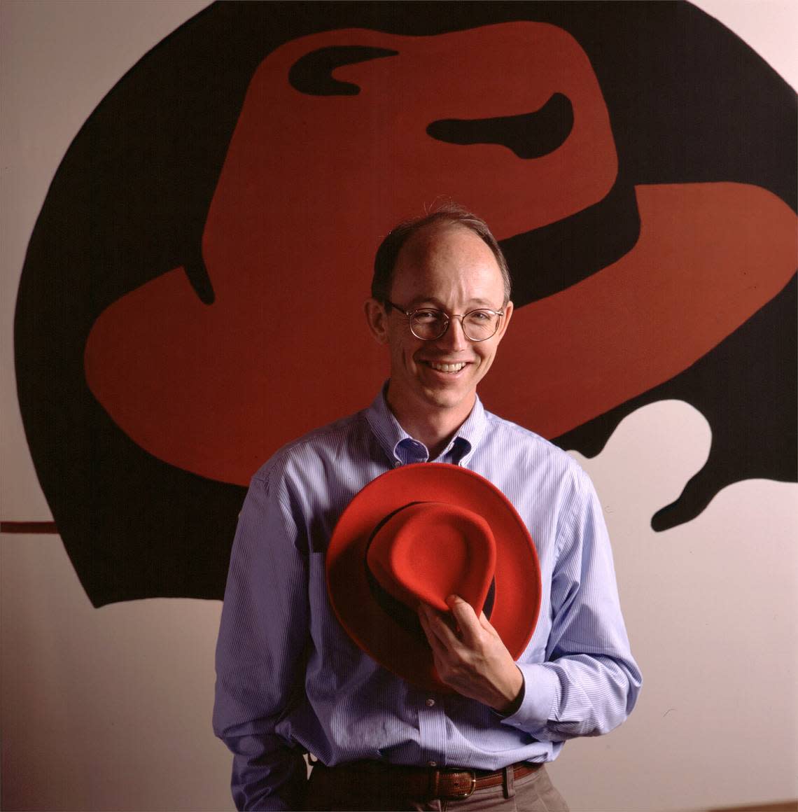 Robert Young, the first CEO of Red Hat, photographed in 1995.