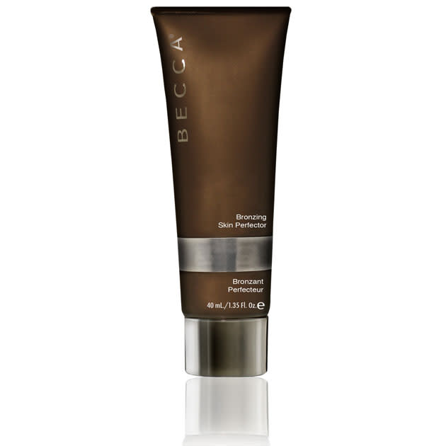 <a href="http://www.beccacosmetics.com/uk/store/perfectors/perfectors/bronzing-skin-perfector/" rel="nofollow noopener" target="_blank" data-ylk="slk:BECCA Bronzing Skin Perfector;elm:context_link;itc:0;sec:content-canvas" class="link ">BECCA Bronzing Skin Perfector</a>, £28.00<br><br>“This is really mattifying and velvety. I put it on my cheekbones and it’s literally the dream for summer skin.”