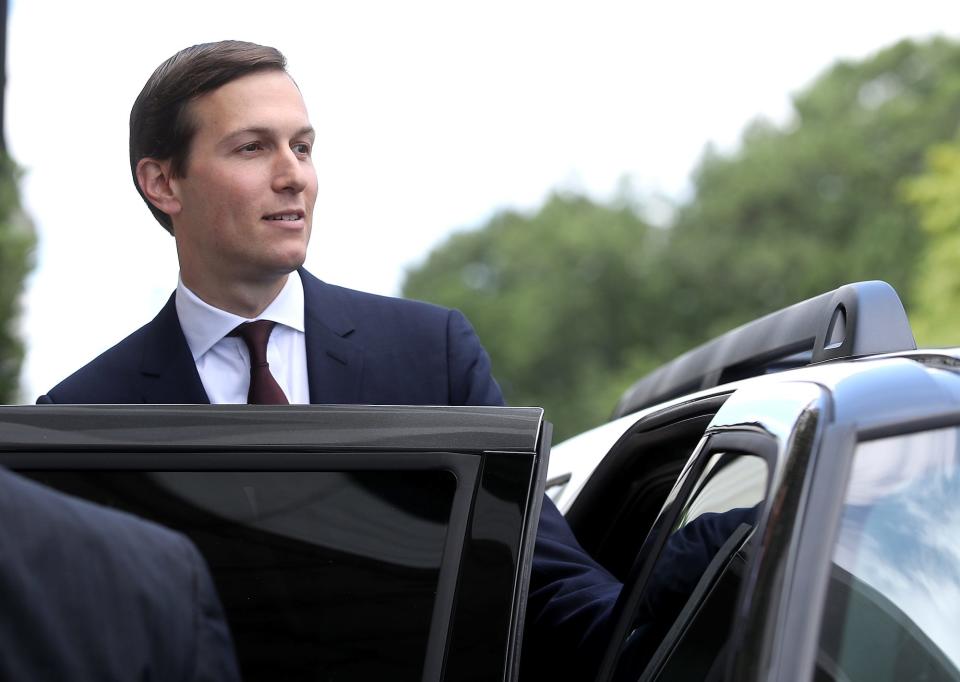 Jared Kushner, White House senior advisor and son-in-law to U.S. President Donald Trump, leaves the Hart Senate Office Building on July 24, 2017 in Washington, DC. Jared Kushner was interviewed by the Senate intelligence committee in a closed door meeting about Russia contacts.