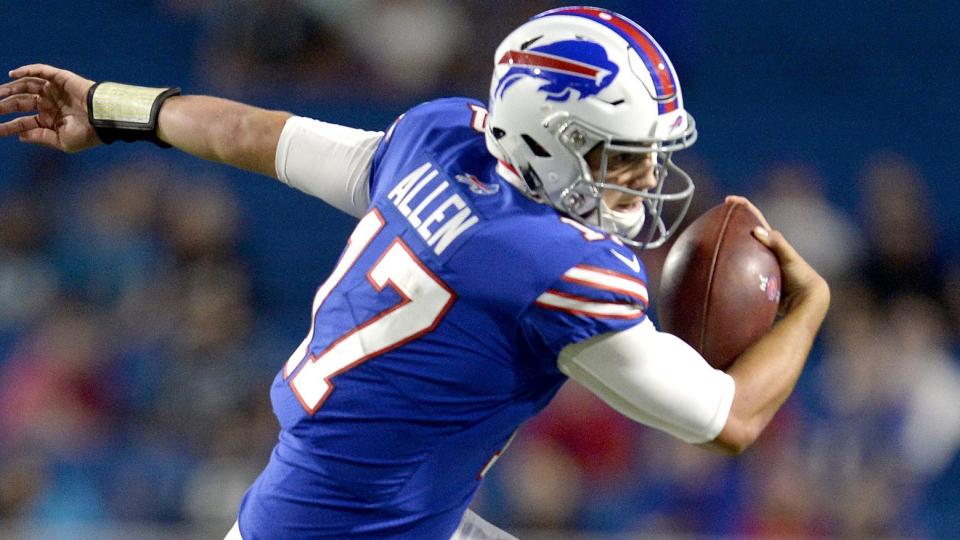 Jalen Ramsey offered his candid opinions on a good number of the league’s quarterbacks in an interview with GQ, including Bills first-round pick Josh Allen. (AP)