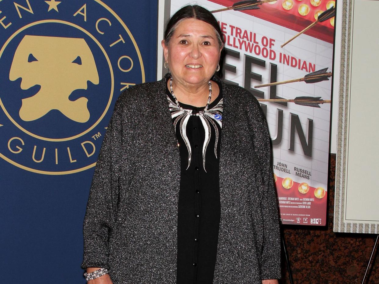 Activist Sacheen Littlefeather attends the SAG President's National Task Force For American Indians & NBC Universal Premiere Screening Of "Reel indian" & "American Indian Actors" At LA Skins Fest on November 20, 2010 in Los Angeles, California.