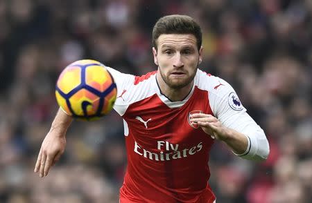 Britain Soccer Football - Arsenal v Hull City - Premier League - Emirates Stadium - 11/2/17 Arsenal's Shkodran Mustafi in action Reuters / Dylan Martinez Livepic