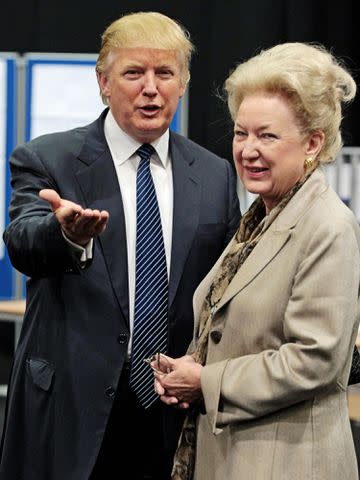 <p>ED Jones/AFP/Getty</p> Donald Trump and Maryanne Trump Barry in Aberdeen, Scotland, on June 10, 2008, where Trump was defending his plans to build a golf resort