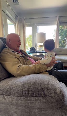 <p>Rumer Willis/Instagram</p> Bruce Willis and his granddaughter Louetta