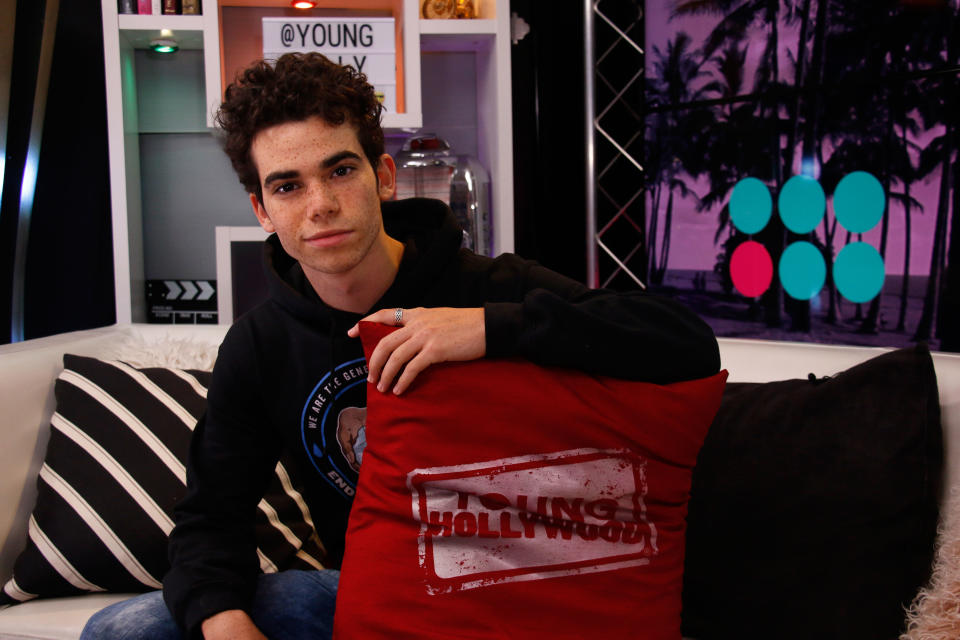 LOS ANGELES, CA - September 24: (EXCLUSIVE COVERAGE) Cameron Boyce visits the Young Hollywood Studio on September 24, 2018 in Los Angeles, California. (Photo by David Mendez/Young Hollywood/Getty Images)