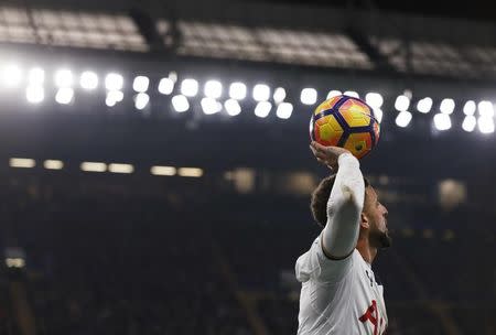 Football Soccer Britain - Chelsea v Tottenham Hotspur - Premier League - Stamford Bridge - 26/11/16 Tottenham's Kyle Walker takes a throw in Reuters / Stefan Wermuth Livepic