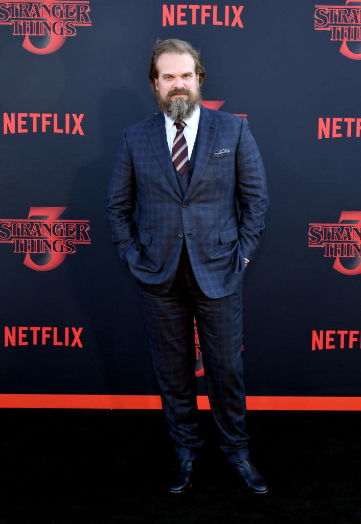 David Harbour attends the premiere of Netflix's "Stranger Things" Season 3