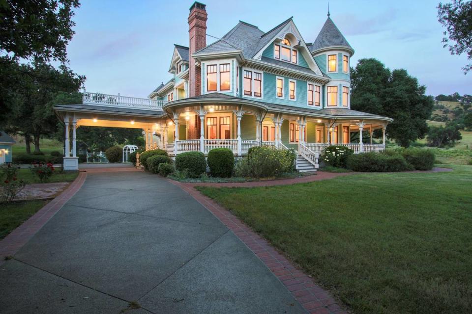 The Queen Anne Victorian sits on part of the 1,745-acre ranch near Ukiah, California.