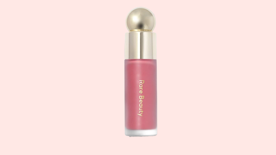 Add a pop of color to your cheeks with the Soft Pinch Liquid Blush from Rare Beauty.