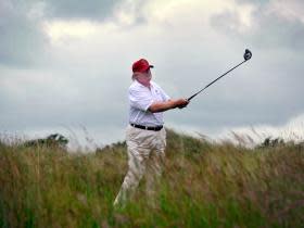 After promising ‘not to play much golf’, Trump takes 16 golf trips in his first 100 days – more than one a week