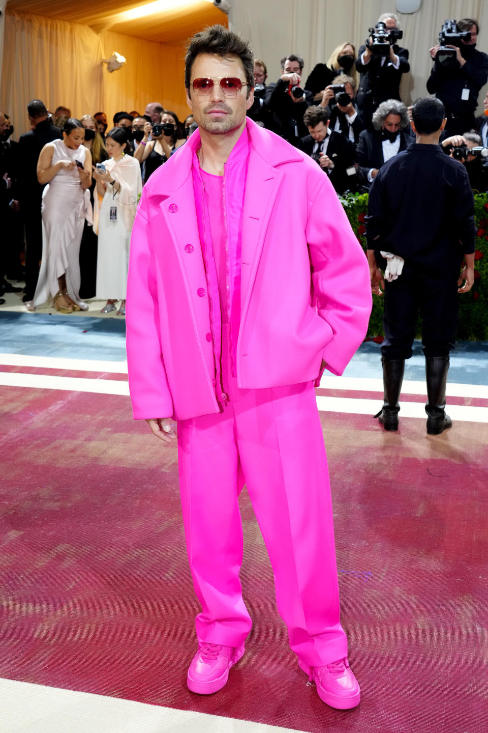 Sebastian Stan attends The Met Gala.