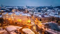 <p>Lithuania's cool, compact capital has 18.5 days of snow per month. Renowned for its baroque architecture, visitors can enjoy the country's rich heritage, snow-laded streets, art history, and twinkling <a href="https://www.housebeautiful.com/uk/lifestyle/shopping/g29588609/christmas-tree-lights/" rel="nofollow noopener" target="_blank" data-ylk="slk:lights;elm:context_link;itc:0;sec:content-canvas" class="link ">lights</a> on every corner. </p>