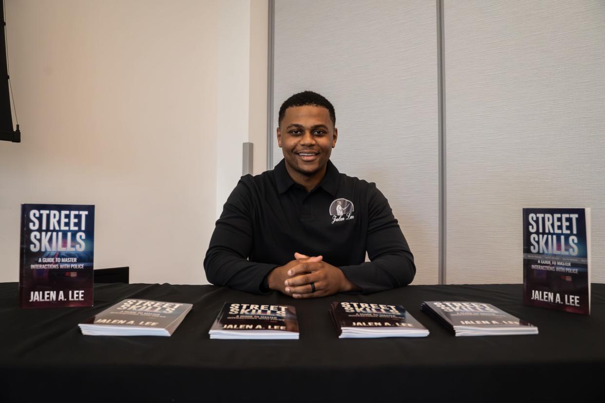 Officer Jalen Lee released his second book, “Street Skills: a guide to master interactions with the police," on Feb. 11, 2024, at Howard Park in South Bend.