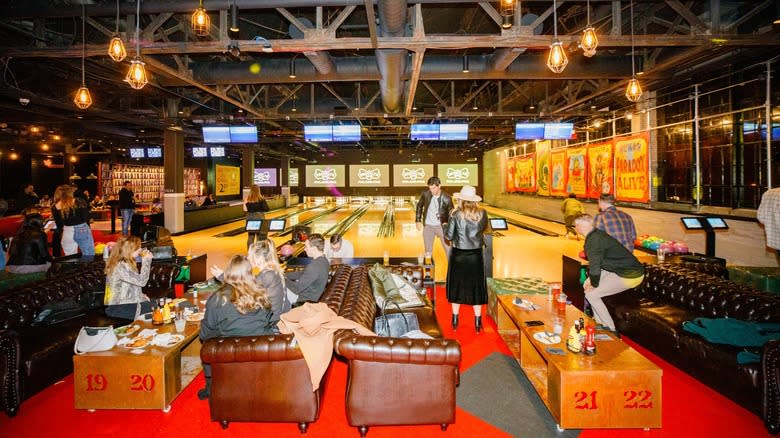 bowling alley bar