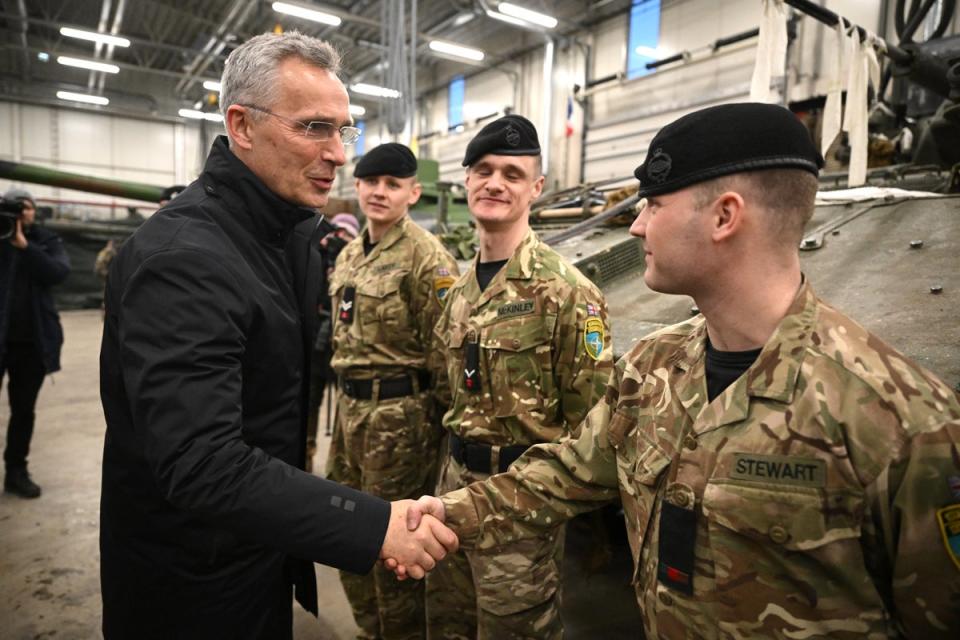Nato Secretary-General Jens Stoltenberg announcing huge boost in the alliance’s high readiness forces to more than 300,000  (PA Wire)