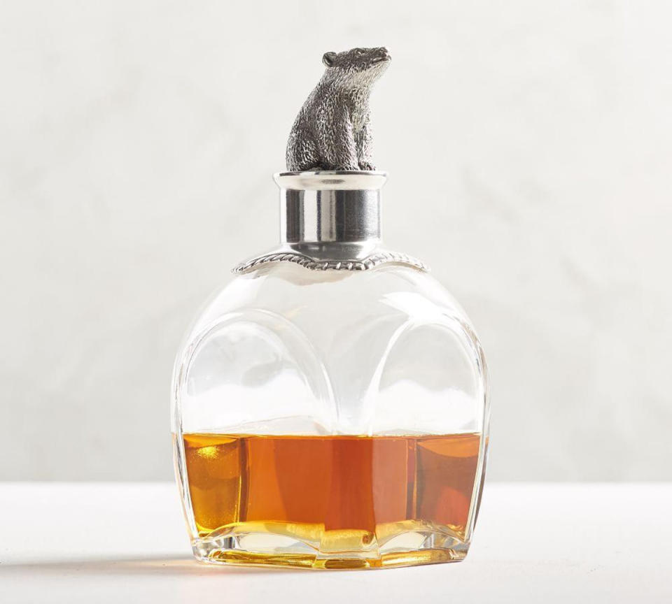 <p>If you’re looking to step up your gifting game this year and offer something that doubles as a sweet collectible, check out this decanter with a sharp polar bear topper. Up to 24 ounces of liquor can be stored inside the decanter, which is made of trusty soda-lime glass.<strong><br><a rel="nofollow noopener" href="http://www.potterybarn.ca/polar-bear-liquor-decanter" target="_blank" data-ylk="slk:SHOP IT: Pottery Barn, $170;elm:context_link;itc:0;sec:content-canvas" class="link ">SHOP IT: Pottery Barn, $170</a></strong> </p>