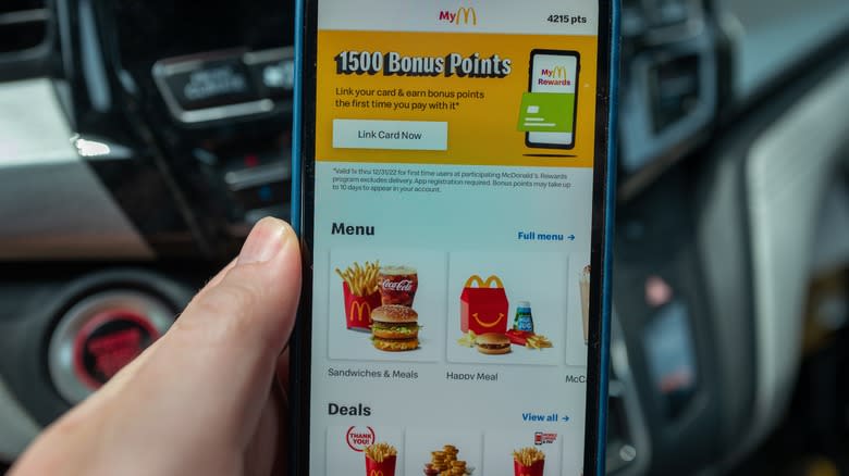 The McDonald's loyalty app 