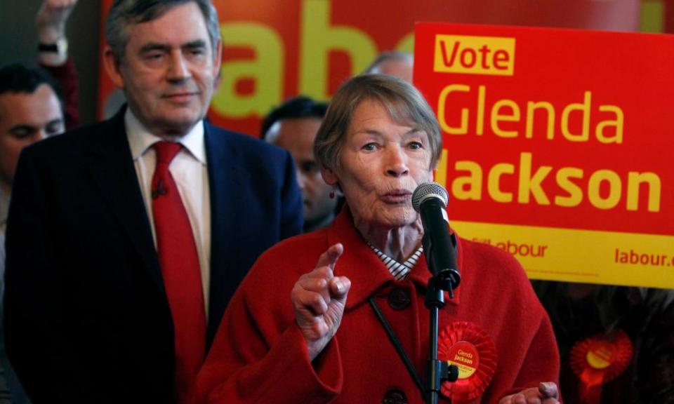 Glenda Jackson campaigning in Kilburn, London, in the run-up to the 2010 general election.