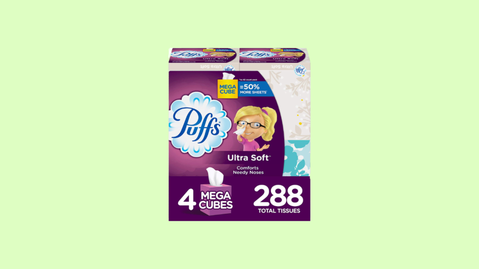 The softness of Puffs makes it the best tissue we've tested.