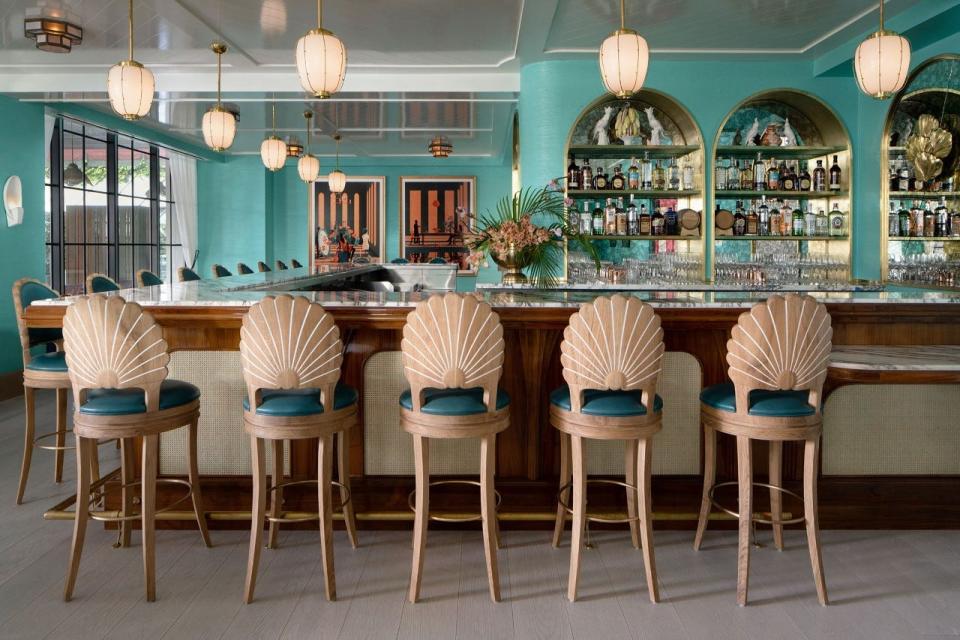 Pink and turquoise and a little ‘Miami Vice’ nice at the Goodtime Hotel in Miami, designed by Ken Fulk.