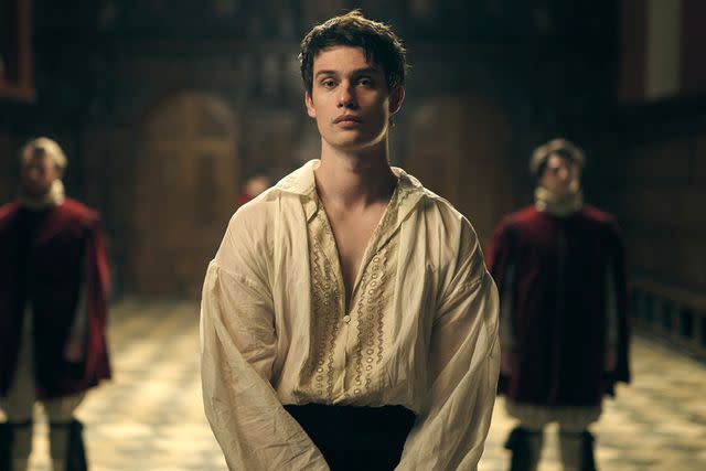 <p>Rory Mulvey/Starz</p> Nicholas Galitzine as George Villiers in 'Mary & George'