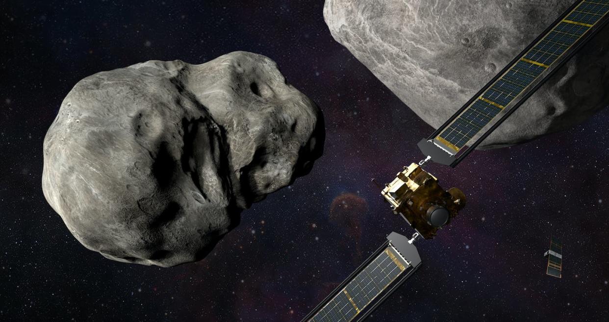 The Double Asteroid Redirection Test is the first planetary defense experiment ever attempted. <a href="https://www.nasa.gov/image-feature/stay-tuned-for-dart" rel="nofollow noopener" target="_blank" data-ylk="slk:NASA/JHUAPL/Steve Gribben;elm:context_link;itc:0;sec:content-canvas" class="link ">NASA/JHUAPL/Steve Gribben</a>