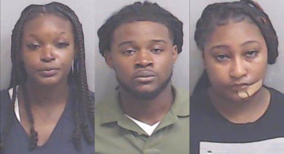 Brittney Monique Mills (left), Jordan Jarrode Richards-Nwankwo (middle) and Lorkeyla Jamia Spencer (right) (Atlanta Police Department)