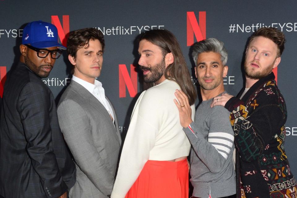 Queer Eye cast (L-R) Karamo Brown, Antoni Porowski, Jonathan Van Ness, Tan France and Bobby Berk (Getty Images)