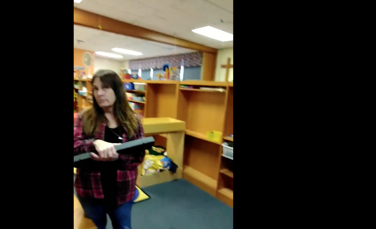 A man in Kansas confronted his grandson’s preschool teacher after the boy allegedly wore a dress at school twice. (Screenshot: Malcolm Caliboy Bedford)