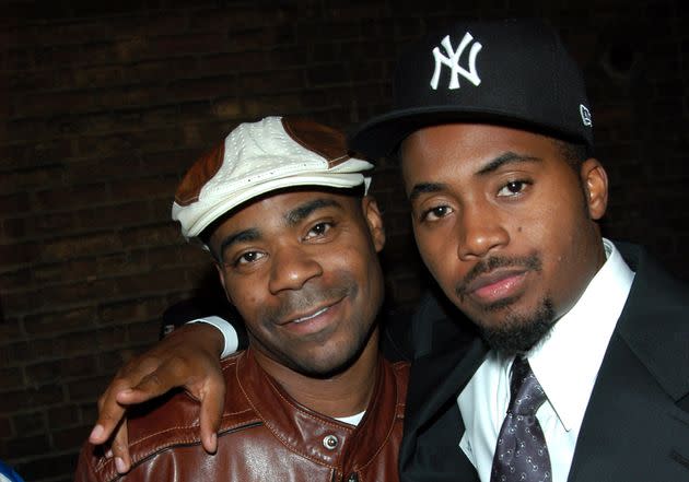 Morgan and Nas at the 2004 VH1 Hip Hop Honors in New York City.