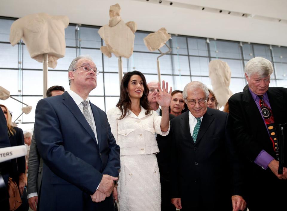 In 2014, a team of London lawyers including Amal Clooney were involved in talks with the Greek government about the sculptures (Getty Images)