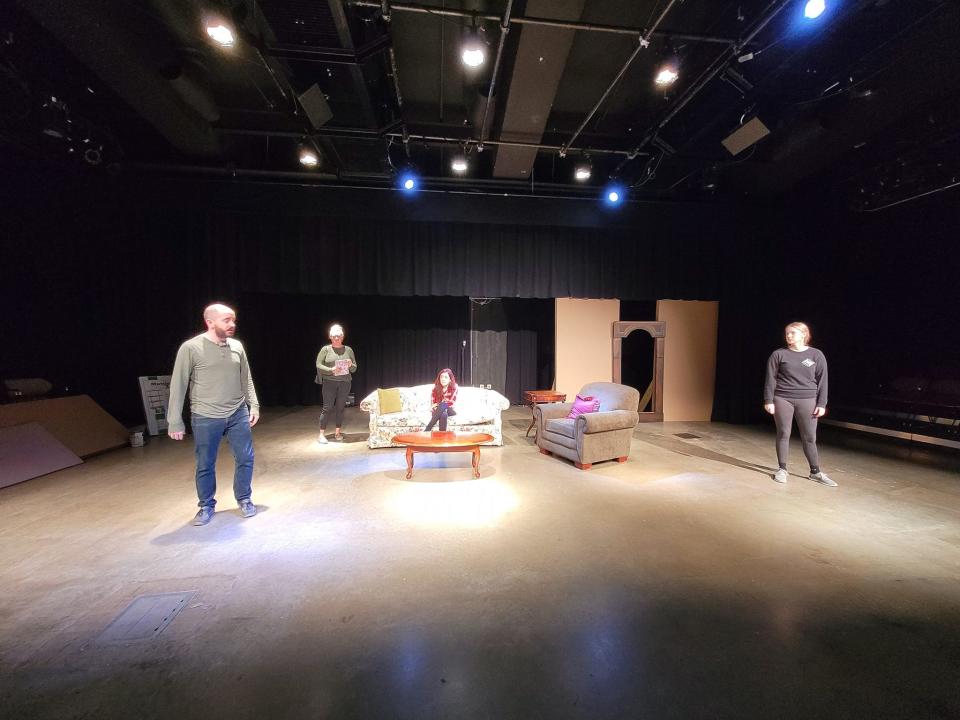 Stephanie Schneider, Joe Kirwin, Abby Luchsinger, Jenny Burton and Emma Norman performed in a Vagrant Fear horror production at the Des Moines Civic Center in October 2021.