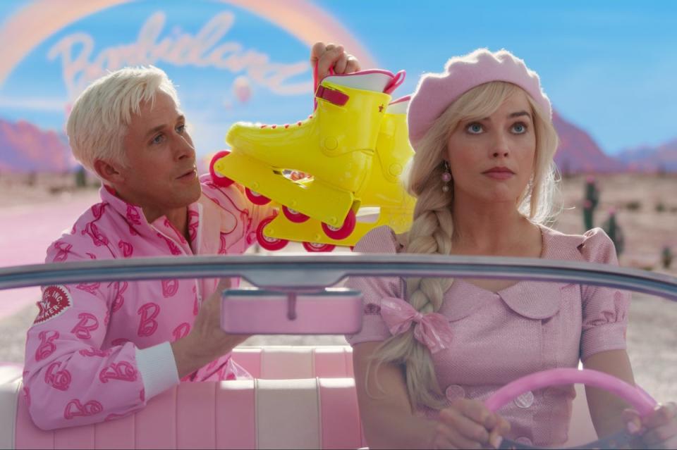 Ryan Gosling and Margot Robbie in Barbie (Warner Bros. Entertainment Inc. All Rights Reserved.)