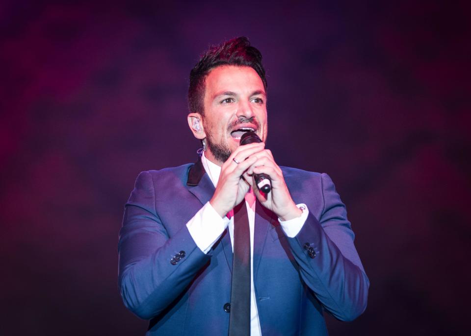 Peter Andre performs live at the Hampton Court Palace Festival 2015 at Hampton Court Palace in London.