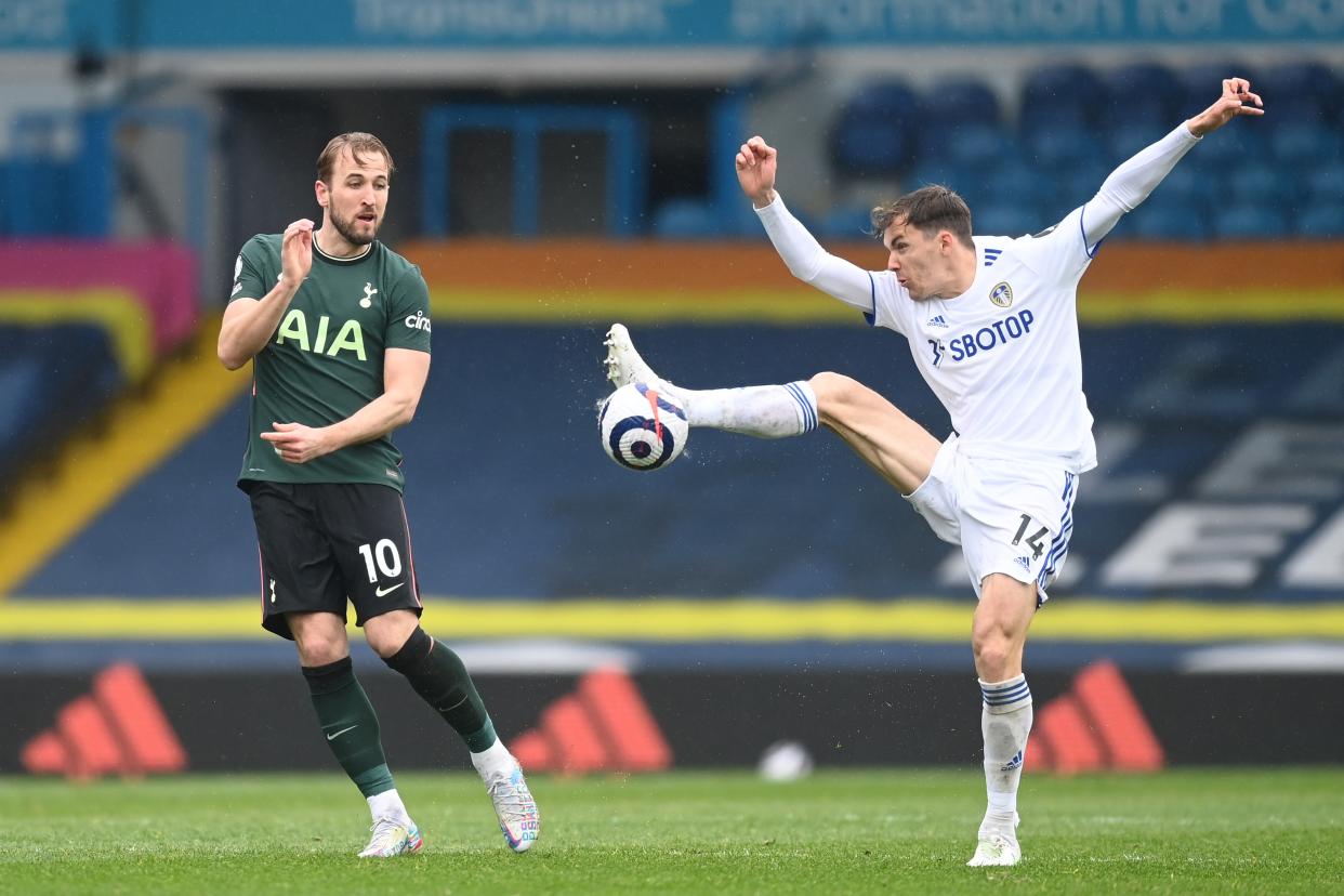 <p>Bamford celebrates Leeds’ second goal</p> (Getty)