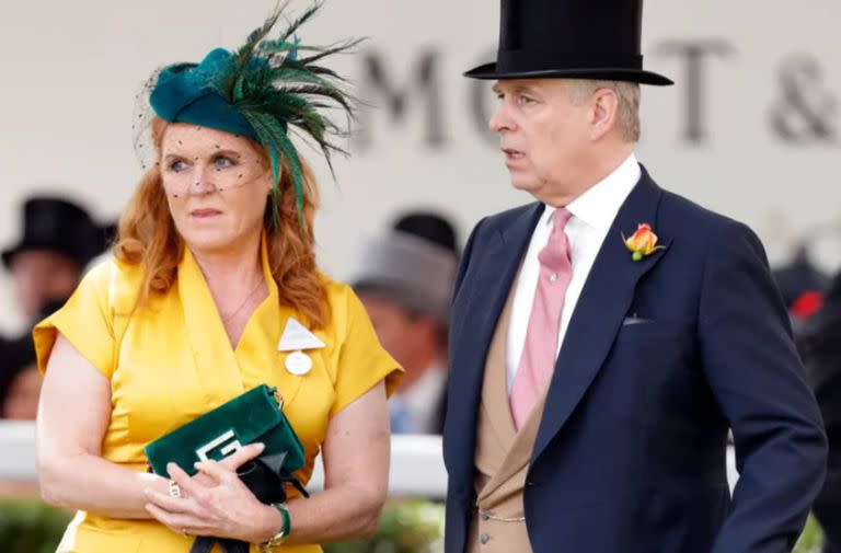 El príncipe Andrés y su exesposa Sarah Ferguson