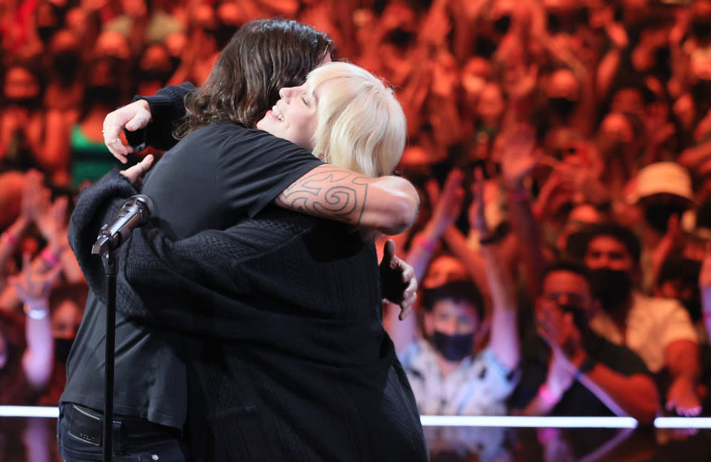 Billie Eilish presented the Global Icon prize to Foo Fighters at the 2021 MTV Video Music Awards credit:Bang Showbiz