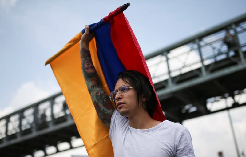 Protest for a national strike in Bogota