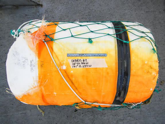 A styrofoam buoy collected during the 2015 ocean survey