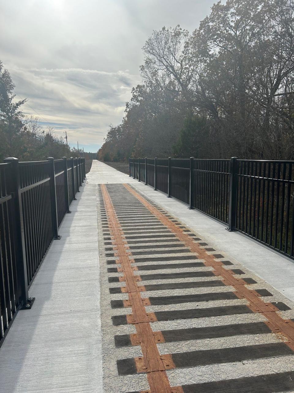 The most recently completed portion of the Chadwick Flyer Trail in Greene County from the Christian County line to Kissick Avenue. The trail will stretch 12 miles and connect downtown Springfield with the Ozark Community Center.