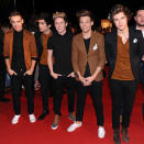 In a departure from their usual colour palette, at the NRJ awards in France in 2013, the boys look a little bemused by their matching woodland styles.