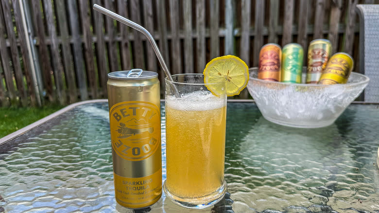 sparkling tequila with oak smoked lemonade