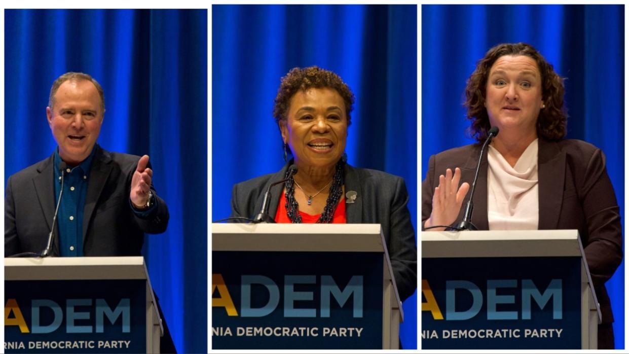 Adam Schiff, Barbara Lee, and Katie Porter