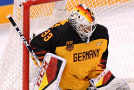 <p>Danny Aus Den Birken #33 of Germany allows a goal in the third period against Nikita Gusev #97 of Olympic Athlete from Russia (not pictured) during the Men’s Gold Medal Game on day sixteen of the PyeongChang 2018 Winter Olympic Games at Gangneung Hockey Centre on February 25, 2018 in Gangneung, South Korea. (Photo by Harry How/Getty Images) </p>