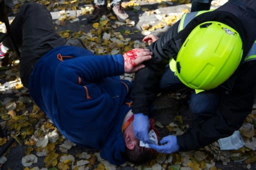 Fifteen police officers were among those injured during a demonstration in Girona earlier this month