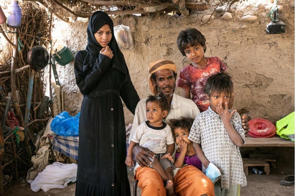 ‘We used to spend nights awake in fear of flooding,’ says Saeed, a father of 10 who participated in a WFP project to build a protective wall in the village of Al-Ghorafi, near Mokha, in Yemen (WFP/Hebatallah Munassar)