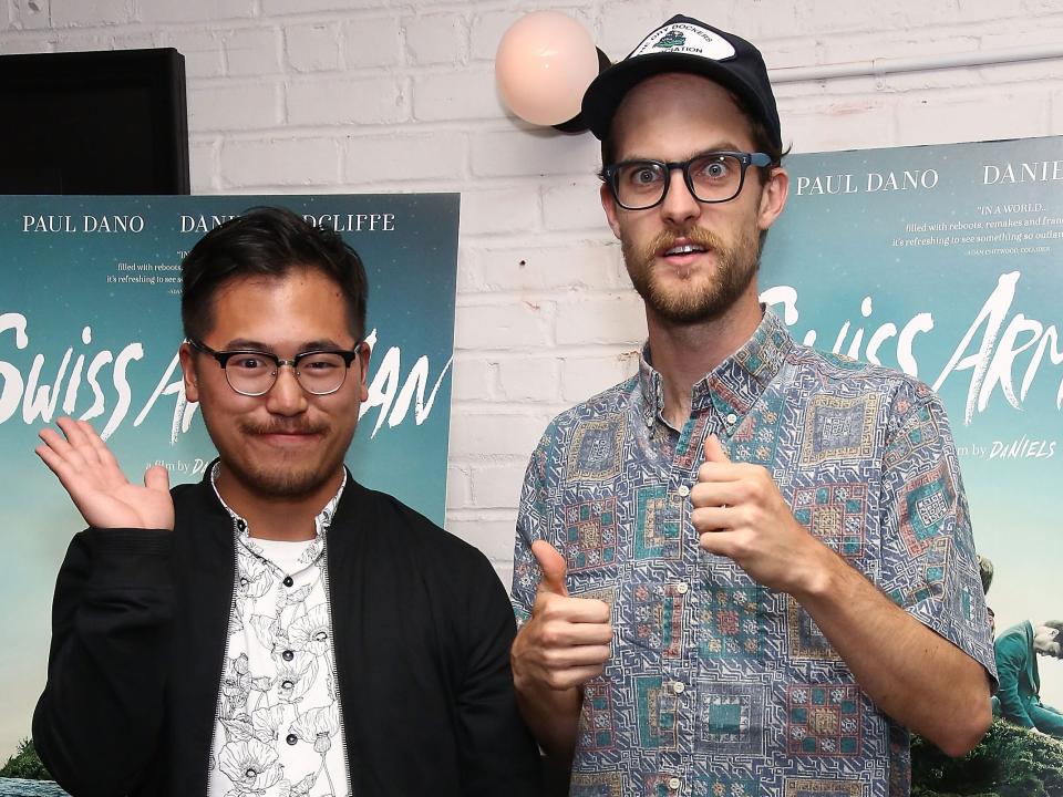 Directors Daniel Kwan and Daniel Scheinert attend "Swiss Army Man" New York Premiere at Metrograph on June 21, 2016 in New York City.