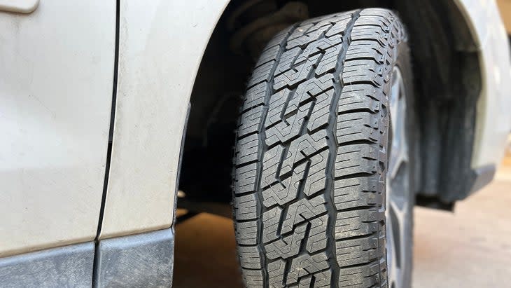 <span class="article__caption">The Nitto Nomad Grappler’s offer aggressive all-terrain looks, and dedicate the center portion of the tread to off-road grip. But, economy road tire-style shoulders keep noise levels low, and on-road steering response sharp. </span> (Photo: Stuart Palley)