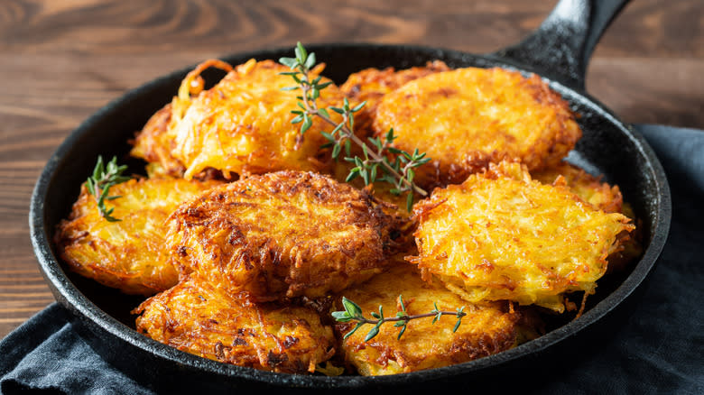 Skillet of hash browns