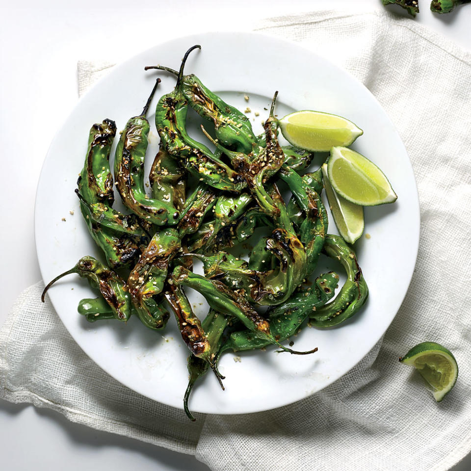 Charred Shishito Peppers with Furikake